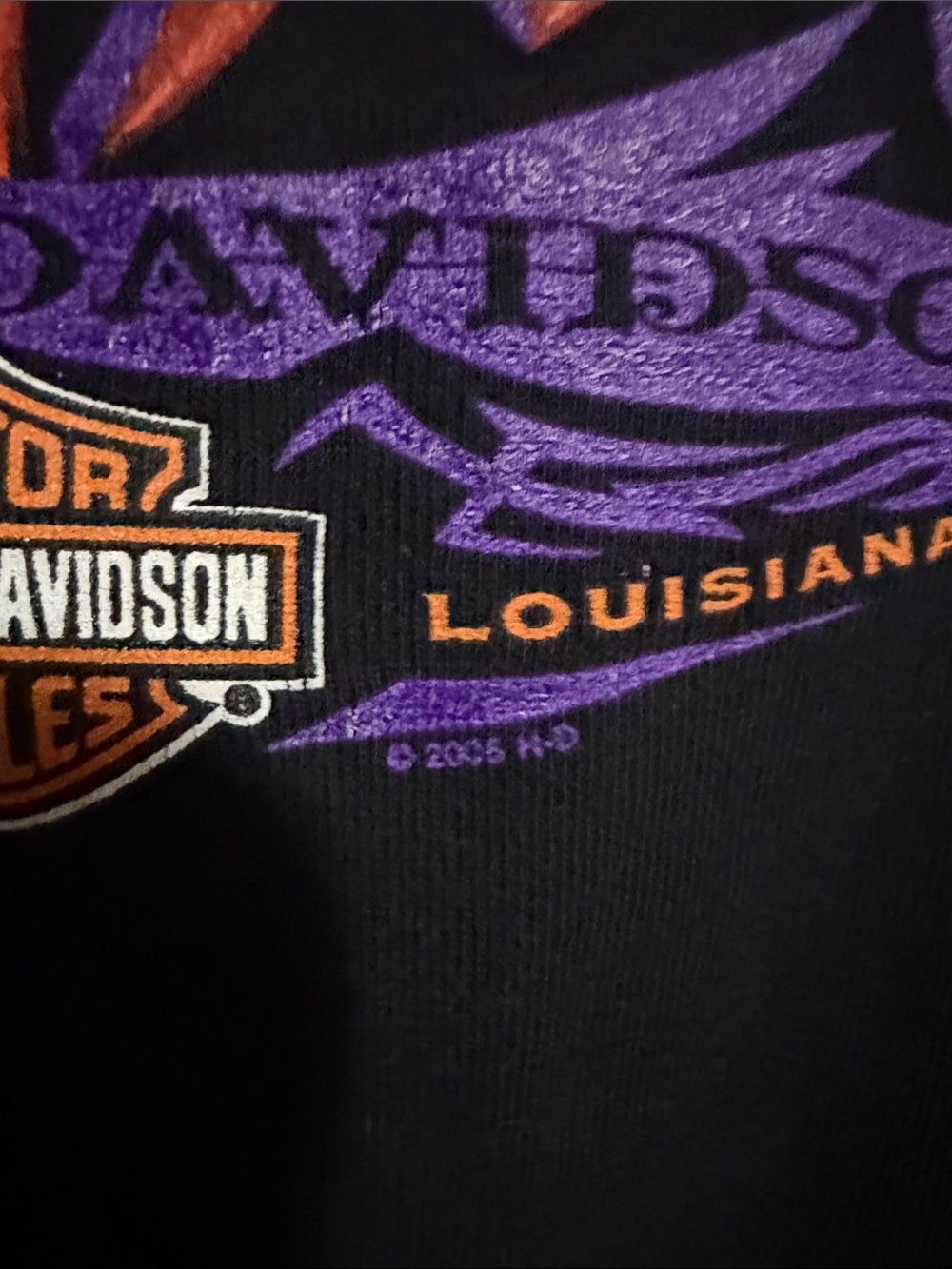 Y2K Harley Davidson Black Long Sleeve Pink Rose Graphics Back Logo - Picture 8 of 8